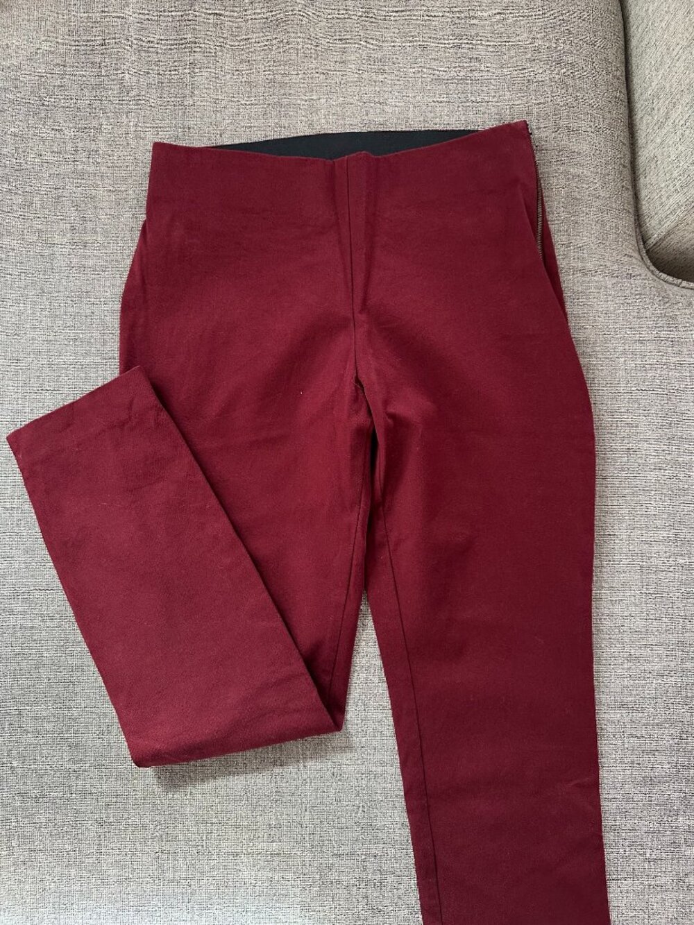 A New Day Burgundy Slim‑Fit Pants – Size 4 – Cotton/Spandex